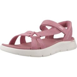 Sandały Skechers Model Slip-ins Go Walk Flex Kolor Rose. Czerwone sandały Skechers, bez wzorów, z tkaniny, bez obcasa, bez zapięcia. Za 319.99 zł.