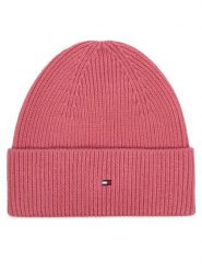 Tommy Hilfiger Czapka Flag AW0AW19102 Różowy. Czerwone czapki zimowe Tommy Hilfiger, bez wzorów, z bawełny. Za 189.99 zł.