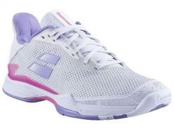 Buty do tenisa damskie Babolat Jet Tere All Court. Białe buty treningowe BABOLAT, bez wzorów, z materiału, bez zapięcia, tenisowe. Za 479.00 zł.