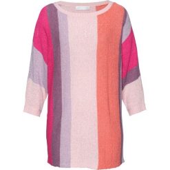 Sweter z rękawami typu nietoperz bonprix dymny koralowy - pastelowy jasnoróżowy. Swetry marki INESIS. Za 109.99 zł.