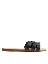 ONLY Shoes Klapki Onlfeli-4 15319426 Czarny. Czarne klapki ONLY SHOES, bez wzorów, ze skóry, bez obcasa, bez zapięcia. Za 129.99 zł.