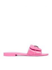 Juicy Couture Klapki CEO-123456 Różowy. Czerwone klapki Juicy Couture, bez wzorów, z materiału, bez obcasa, bez zapięcia. Za 119.99 zł.