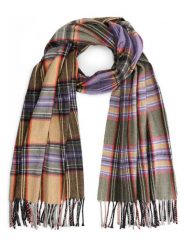 TRAVELIN' Szal w kolorze beżowo-fioletowo-oliwkowym rozmiar: onesize. Brązowe szaliki i kominy Travelin', bez wzorów, z materiału. Za 121.99 zł.