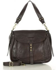 Saddle bag MARCO MAZZINI czekoladowy vs120c. Brązowe torebki klasyczne bez wzorów, ze skóry, boho, bez dodatków. Za 549.00 zł.