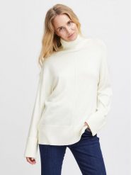 Fransa Golf 20612741 Écru Relaxed Fit. Swetry Fransa, m, bez wzorów, z wiskozy, bez ramiączek. Za 159.99 zł.