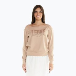 Bluza damska LEONE 1947 Chic Boxing. Brązowe bluzy LEONE 1947, l, bez wzorów, z elastanu, sportowe, bez ramiączek, bez kaptura. Za 159.99 zł.