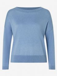 More & More Sweter w kolorze błękitnym rozmiar: 42. Niebieskie swetry More & More, bez wzorów, bez ramiączek. Za 114.71 zł.