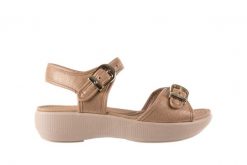Sandały Azaleia 355 789 Point Beige, Beż, Materiał. Brązowe sandały Azaleia, bez wzorów, z materiału, bez obcasa, na płaskiej podeszwie, bez zapięcia. W wyprzedaży za 69.00 zł.