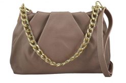 Marszczona listonoszka BARBERINI'S pudrowa 948-18. Czerwone shopper bag Barberinis, bez wzorów, ze skóry, biznesowe, małe, bez dodatków. Za 269.99 zł.