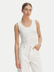 Weekend Max Mara Top Multic 2615941012 Biały Regular Fit. Białe topy Weekend Max Mara, xl, bez wzorów, z bawełny, bez kołnierzyka, bez ramiączek. Za 309.99 zł.