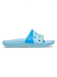 Crocs Klapki "Classic" w kolorze błękitno-niebiesko-zielonym rozmiar: 36/37. Niebieskie klapki Crocs, bez wzorów, klasyczne, z otwartym noskiem, bez obcasa, bez zapięcia. Za 91.34 zł.