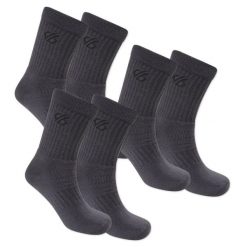 Skarpetki sportowe unisex Dare2B Essentials Sport 3-pak. Szare skarpetki Dare 2b, bez wzorów, z materiału. Za 42.49 zł.