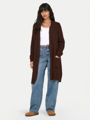 ONLY Kardigan Jade 15179815 Brązowy Regular Fit. Brązowe swetry ONLY, xs, bez wzorów, z syntetyku, bez ramiączek. Za 109.99 zł.