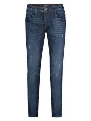 Sublevel Dżinsy - Slim fit - w kolorze granatowym rozmiar: W30. Niebieskie jeansy Sublevel, z aplikacjami, ze skóry, klasyczne. Za 97.05 zł.