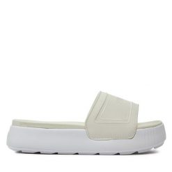 Klapki Puma. Szare klapki Puma, bez wzorów, sportowe, bez obcasa, bez zapięcia. Za 199.99 zł.