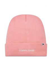 Tommy Jeans Czapka Tjw Linear Logo Beanie AW0AW15843 Różowy. Czerwone czapki zimowe Tommy Jeans, bez wzorów, z jeansu. Za 169.99 zł.