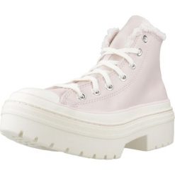 Buty CONVERSE CTAS LUGGED HEEL HI Rose. Czerwone buty sportowe lifestyle Converse, bez wzorów, ze skóry, sportowe, bez zapięcia. Za 321.99 zł.