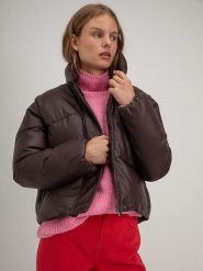 Josephine & Co Kurtka "Semmie" w kolorze brązowym rozmiar: 36. Brązowe kurtki Josephine & Co, bez wzorów, bez kaptura. Za 272.31 zł.