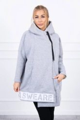 Bluza ocieplana z suwakiem szara. Szare bluzy KESI, l, bez wzorów, z bawełny, bez ramiączek, bez kaptura. Za 278.10 zł.