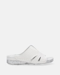 BIAŁE KLAPKI DAMSKIE VE-052 WHT. Białe klapki Venezia, bez wzorów, ze skóry, bez obcasa, bez zapięcia. Za 139.00 zł.