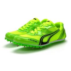 Buty biegowe lekkoatletyczne kolce Legend. Zielone buty do biegania Legend, bez wzorów, bez zapięcia, do biegania. Za 208.99 zł.