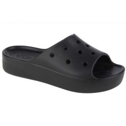 Klapki Crocs Classic Platform Slide W 208180-001 czarne. Czarne klapki bez wzorów, sportowe, bez obcasa, bez zapięcia. Za 308.63 zł.