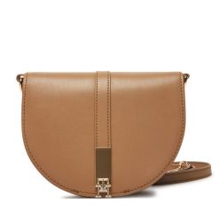 Torebka Tommy Hilfiger. Brązowe listonoszki Tommy Hilfiger, bez wzorów, bez dodatków. Za 339.99 zł.