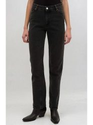 Monki Dżinsy - Regular fit - w kolorze czarnym rozmiar: W29. Czarne jeansy Monki, bez wzorów, klasyczne, z podwyższonym stanem. Za 57.20 zł.