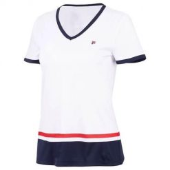Koszulka treningowa damska Fila Elisabeth. Białe t-shirty sportowe Fila, l, bez wzorów, z poliesteru, bez ramiączek. Za 238.00 zł.