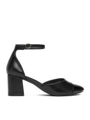 JENNY Czółenka CEO-PX239-01 Czarny. Czarne czółenka Jenny, bez wzorów, z materiału, bez obcasa, bez zapięcia. Za 139.99 zł.