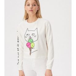 Bluza z kotem - Kremowy. Bluzy marki Sinsay. Za 39.99 zł.