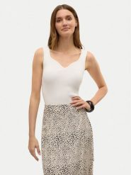 Vero Moda Top Willow 10326450 Biały Slim Fit. Białe topy Vero Moda, xs, bez wzorów, z wiskozy, bez kołnierzyka, bez ramiączek. Za 69.99 zł.