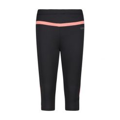 Damskie legginsy 3/4 CMP. Czarne legginsy CMP, bez wzorów, z materiału. Za 202.30 zł.