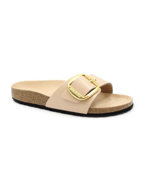 Kapcie Birkenstock Madrid Bb Damskie. Brązowe kapcie Birkenstock, bez wzorów, z materiału. Za 612.40 zł.