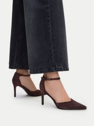 DeeZee Szpilki CEO-TS6391-01 Brązowy. Brązowe szpilki DeeZee, bez wzorów, z materiału, bez obcasa, na szpilce, bez zapięcia. Za 129.99 zł.