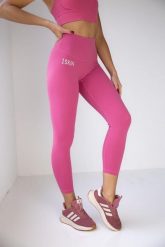 Legginsy z wysokim stanem Pilates różowe. Czerwone legginsy 2SkIN, bez wzorów, z materiału, eleganckie, długie. Za 219.00 zł.