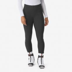Legginsy do narciarstwa biegowego damskie Quechua XCS 100. Czarne legginsy QUECHUA, bez wzorów, z dzianiny, długie. Za 89.99 zł.