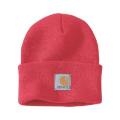 Czapka zimowa Carhartt Acrylic Watch Hat. Czerwone czapki zimowe Carhartt, bez wzorów, sportowe. Za 82.00 zł.
