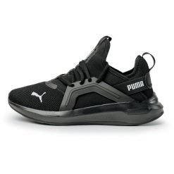 Buty sportowe Puma Softride Enzo 5. Czarne buty treningowe Puma, bez wzorów, z materiału, bez zapięcia. Za 390.00 zł.
