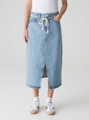 OPUS Spódnica dżinsowa w kolorze błękitnym rozmiar: 40. Niebieskie spódnice Opus, na co dzień, bez wzorów, z bawełny, klasyczne, midi, proste. Za 165.99 zł.