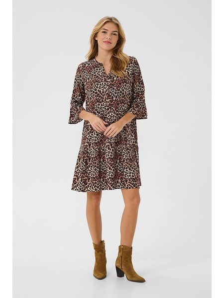 Kaffe Sukienka w kolorze brązowym rozmiar: 36. Brązowe sukienki Kaffe, na co dzień, s, bez wzorów, z wiskozy, klasyczne, bez kołnierzyka, bez ramiączek, midi, proste. Za 113.36 zł.