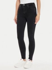 Tommy Jeans Jeansy Sylvia DW0DW16001 Czarny Skinny Fit. Czarne jeansy Tommy Jeans, bez wzorów, z bawełny. Za 279.99 zł.