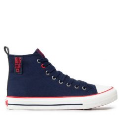 Trampki Big Star Shoes. Niebieskie trampki BIG STAR SHOES, bez wzorów, retro, bez zapięcia. Za 79.99 zł.