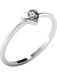 Vittoria Jewels Złoty pierścionek z diamentem rozmiar: 54. Szare pierścionki Vittoria Jewels, z diamentem, złote. Za 695.99 zł.