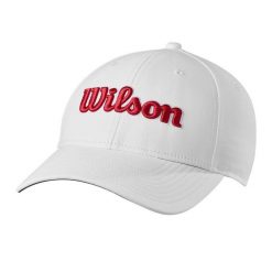Czapka z daszkiem Wilson Tour. Białe czapki z daszkiem Wilson, bez wzorów, eleganckie. Za 163.50 zł.