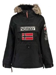 Geographical Norway Parka "Boomera" w kolorze czarnym rozmiar: L. Czarne kurtki Geographical Norway, l, bez wzorów, z futra, bez kaptura. Za 259.74 zł.
