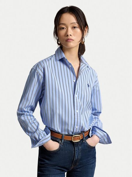 Polo Ralph Lauren Koszula 211910743514 Niebieski Regular Fit. Niebieskie koszule Polo Ralph Lauren, xl, bez wzorów, z bawełny, bez kołnierzyka, bez ramiączek. Za 775.99 zł.
