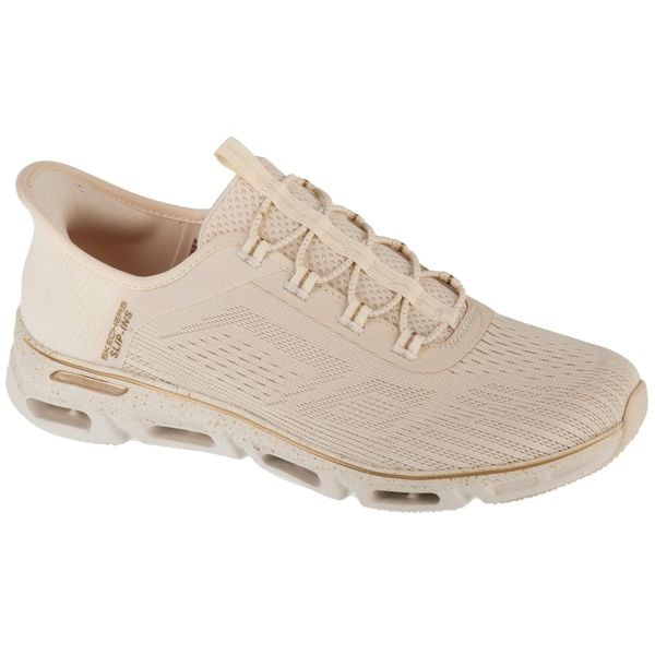 Buty sportowe Sneakersy damskie, Slip-Ins: Glide-Step Gratify - Pace. Brązowe buty sportowe lifestyle Skechers, bez wzorów, bez zapięcia, trekkingowe, skechers sport. Za 399.99 zł.