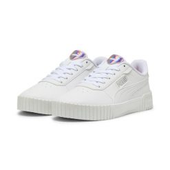 Damskie Buty Sportowe Carina 2.0 GirlPower. Białe buty treningowe Puma, bez wzorów, z gumy, bez zapięcia, trekkingowe. Za 243.99 zł.