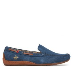 Mokasyny Beverly Hills Polo Club. Niebieskie mokasyny Beverly Hills Polo Club, bez wzorów. Za 259.99 zł.